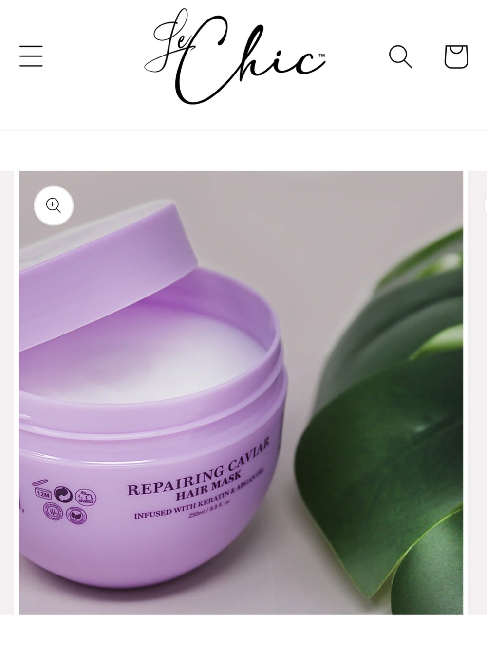 $300 Le Chic Repairing Caviar Hair Mask - Infused w Keratin & Argan Oil